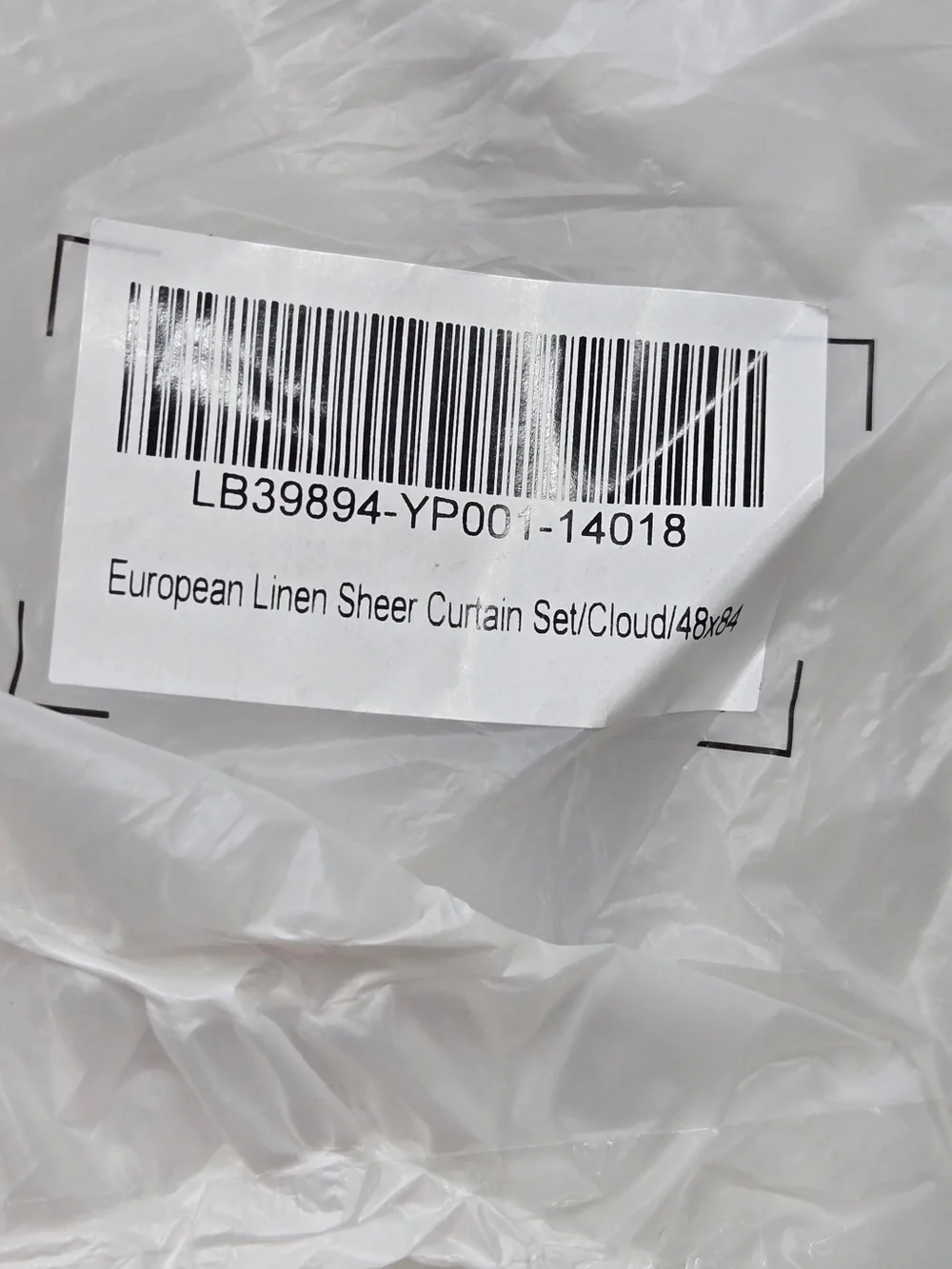 NWT QUINCE Set Of 2 48x84 European Linen Sheer Curtains Cloud 9303